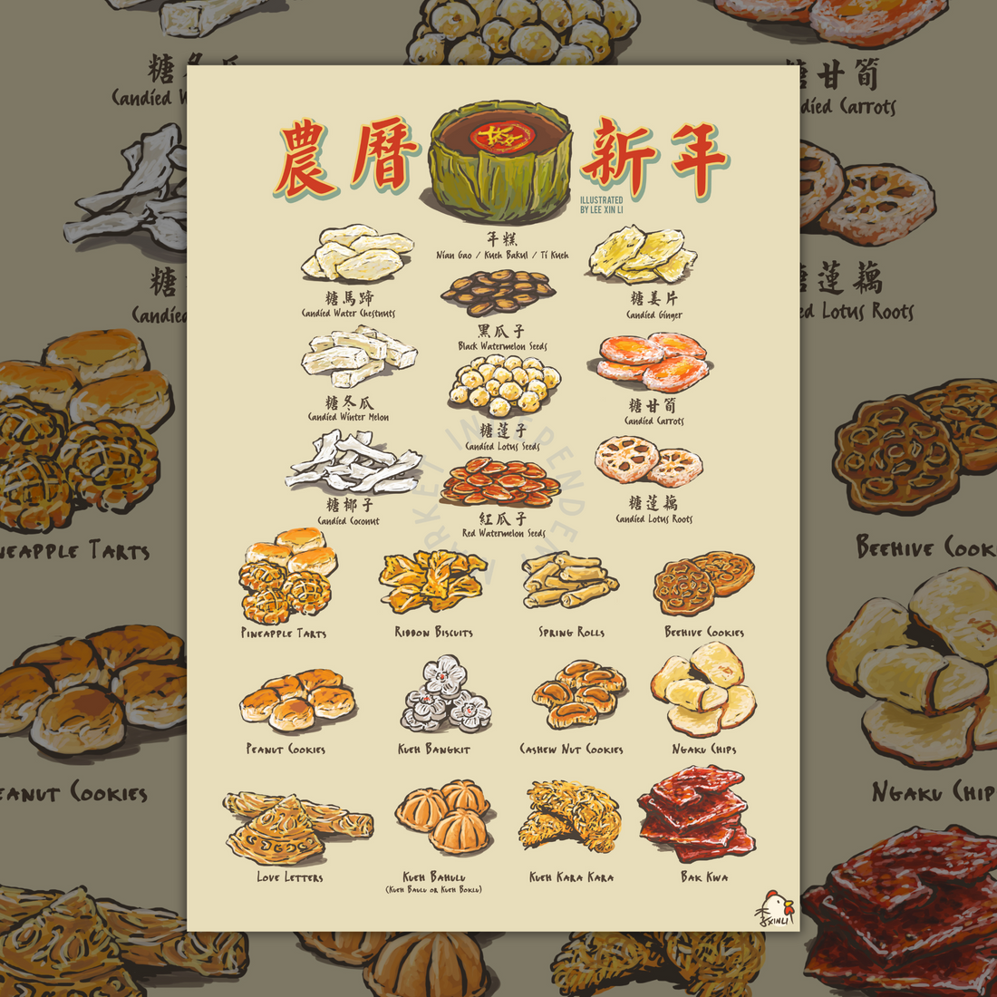 Chinese New Year Snacks Print