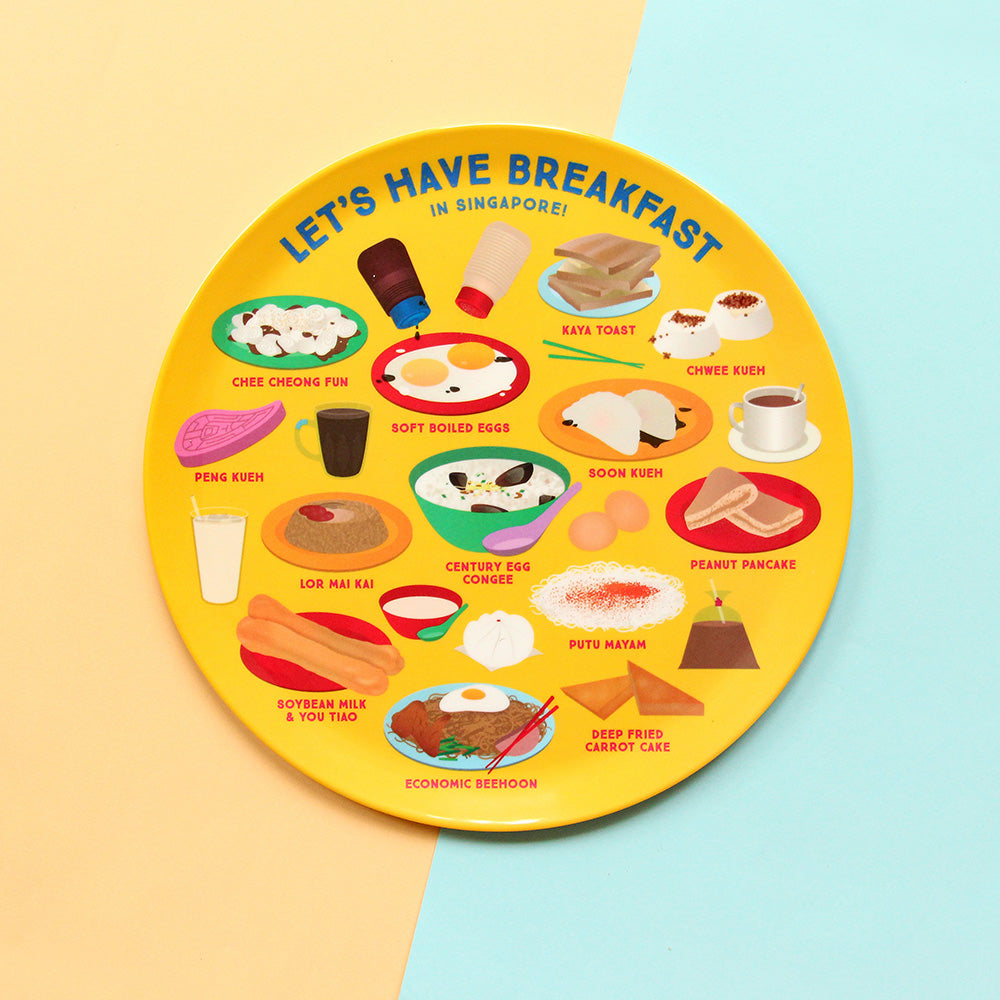 Singapore Breakfast Melamine Plate