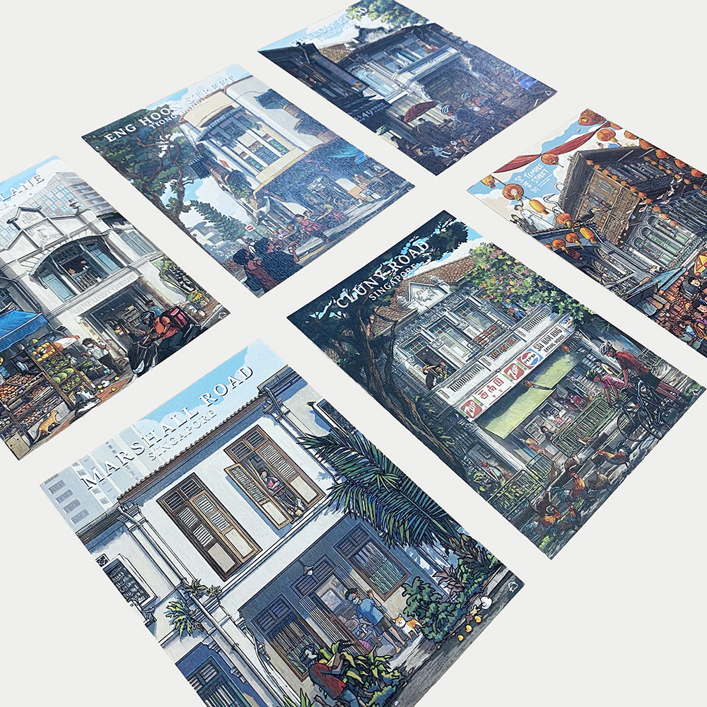 Lee Xin Li Singapore Street Series Postcards