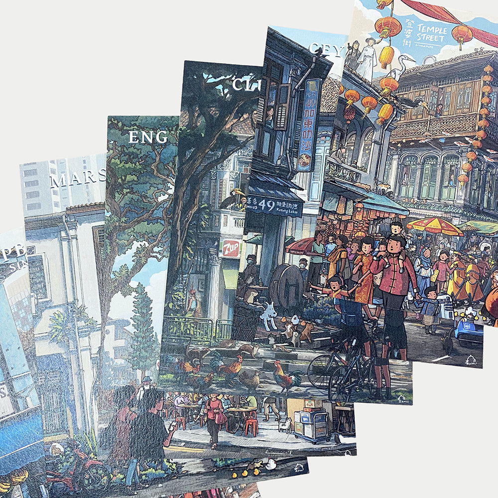 Lee Xin Li Singapore Street Series Postcards