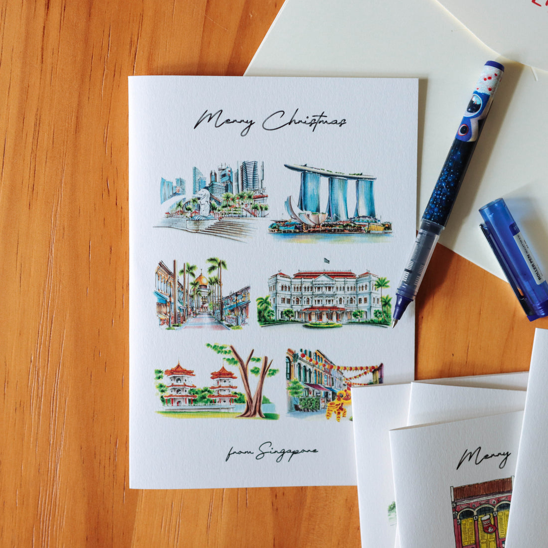 Iconic Landmarks Christmas Cards (Pack of 6)