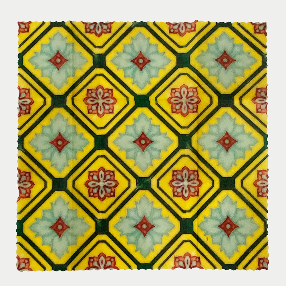 Scotts Yellow Peranakan Tiles Beeswax Food Wrap