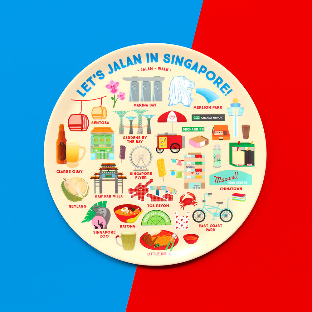 Let's Jalan in Singapore Melamine Plate