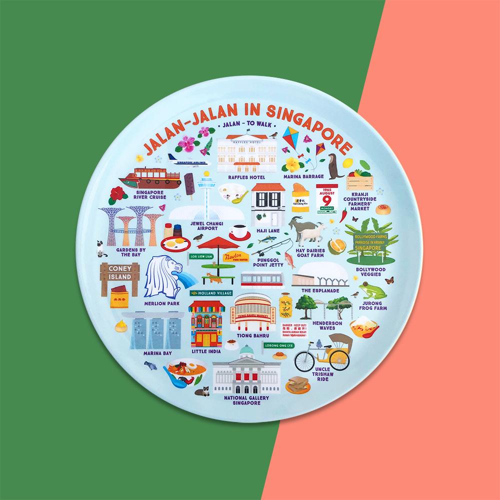 Let's Jalan in Singapore Part 2 Melamine Plate