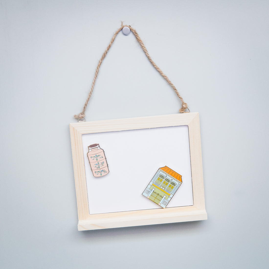 Blue Green Shophouse and Tingkat Magnet Set