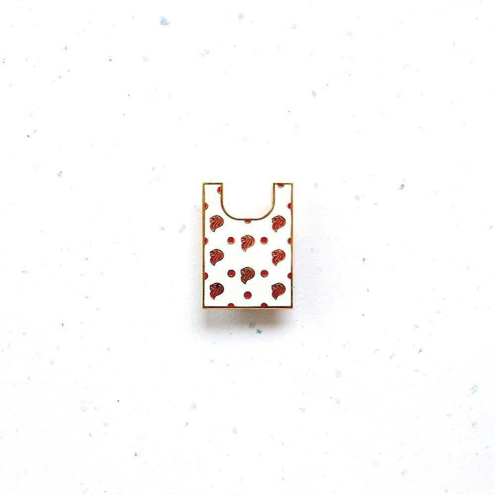 Singapore Plastic Bag Brooch