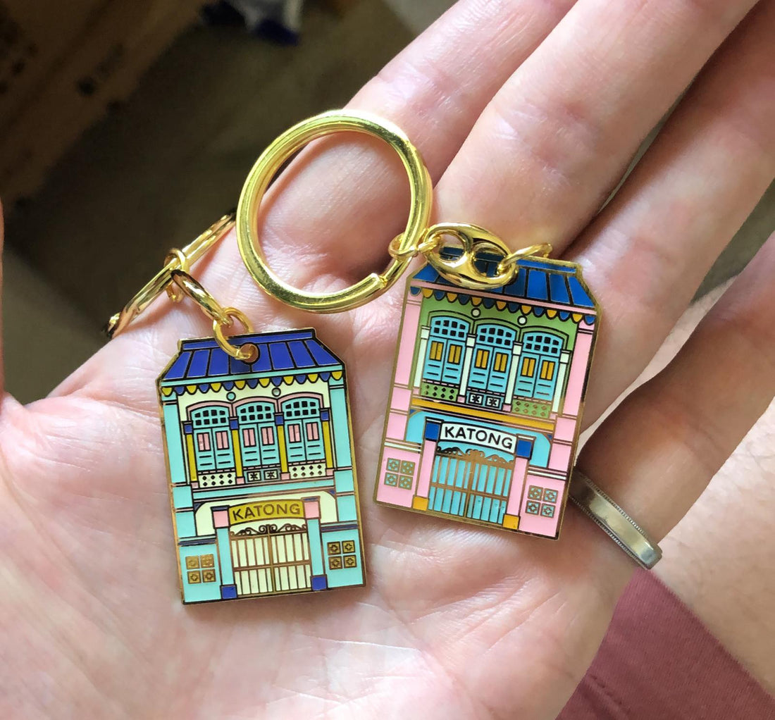 Shophouse (Katong Blue) Keychain