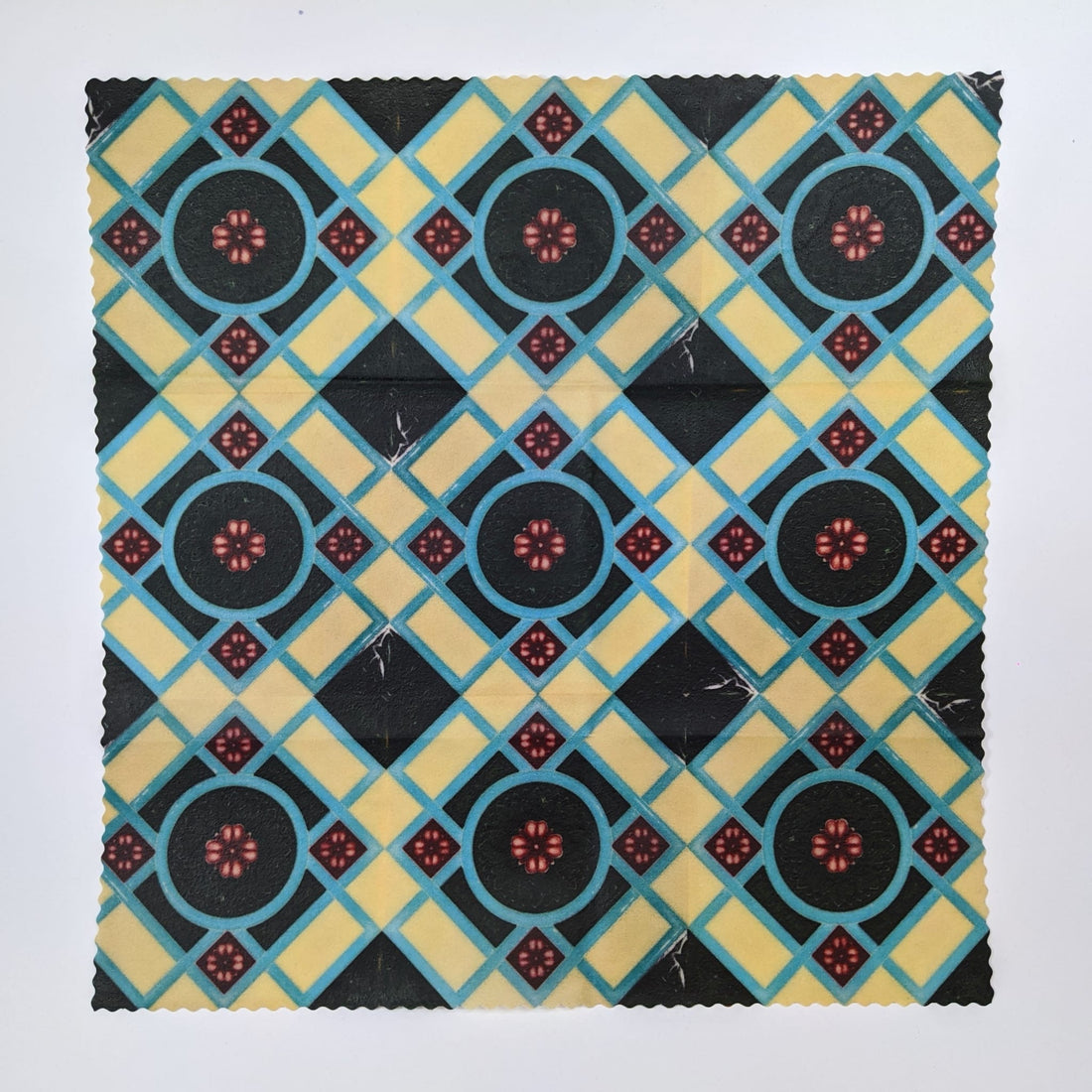 Celandine blue Peranakan Tiles Beeswax Food Wrap