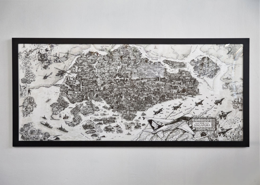 Peta Singapura II Print