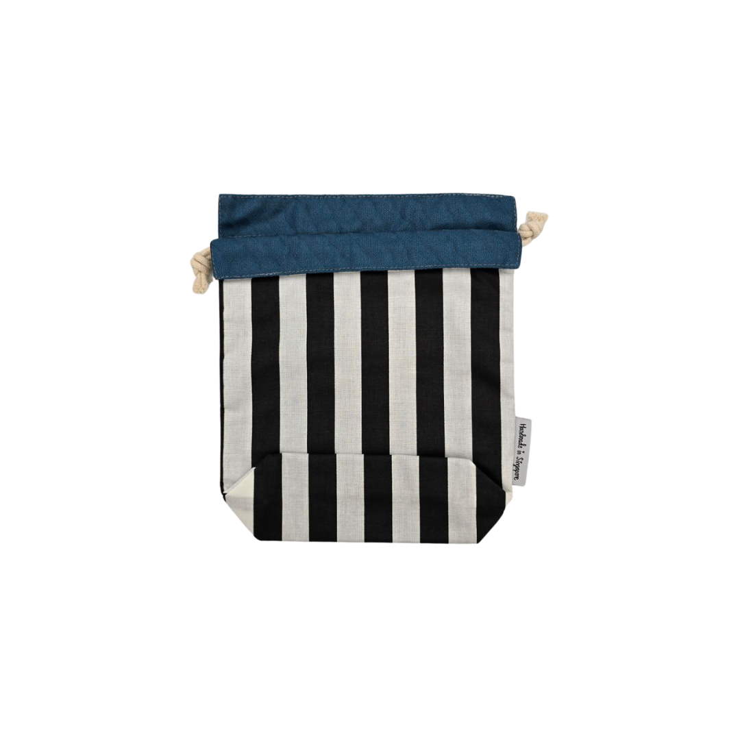 Stripes x Coloured Reversible Drawstring Pouch (DISCOUNTED)