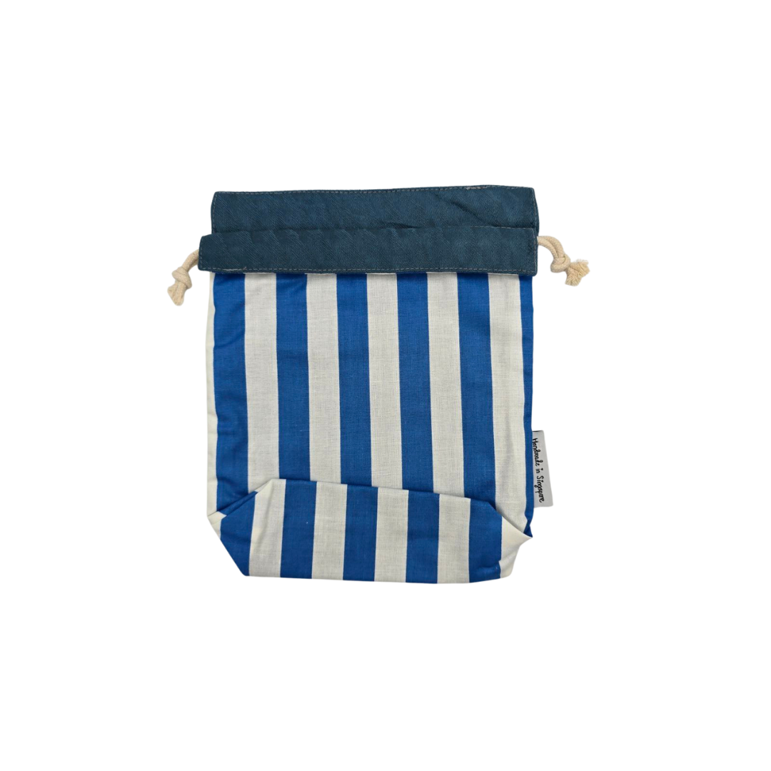 Stripes x Coloured Reversible Drawstring Pouch (DISCOUNTED)