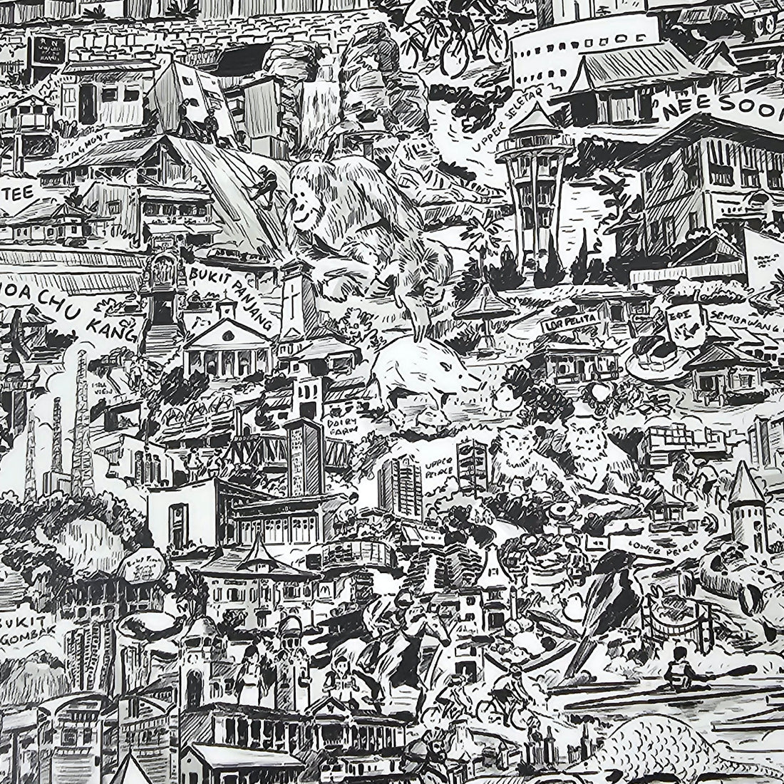 Peta Singapura III Print