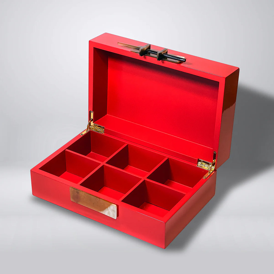 Red Lacquer Jewellery Box - Koon Seng Shophouses
