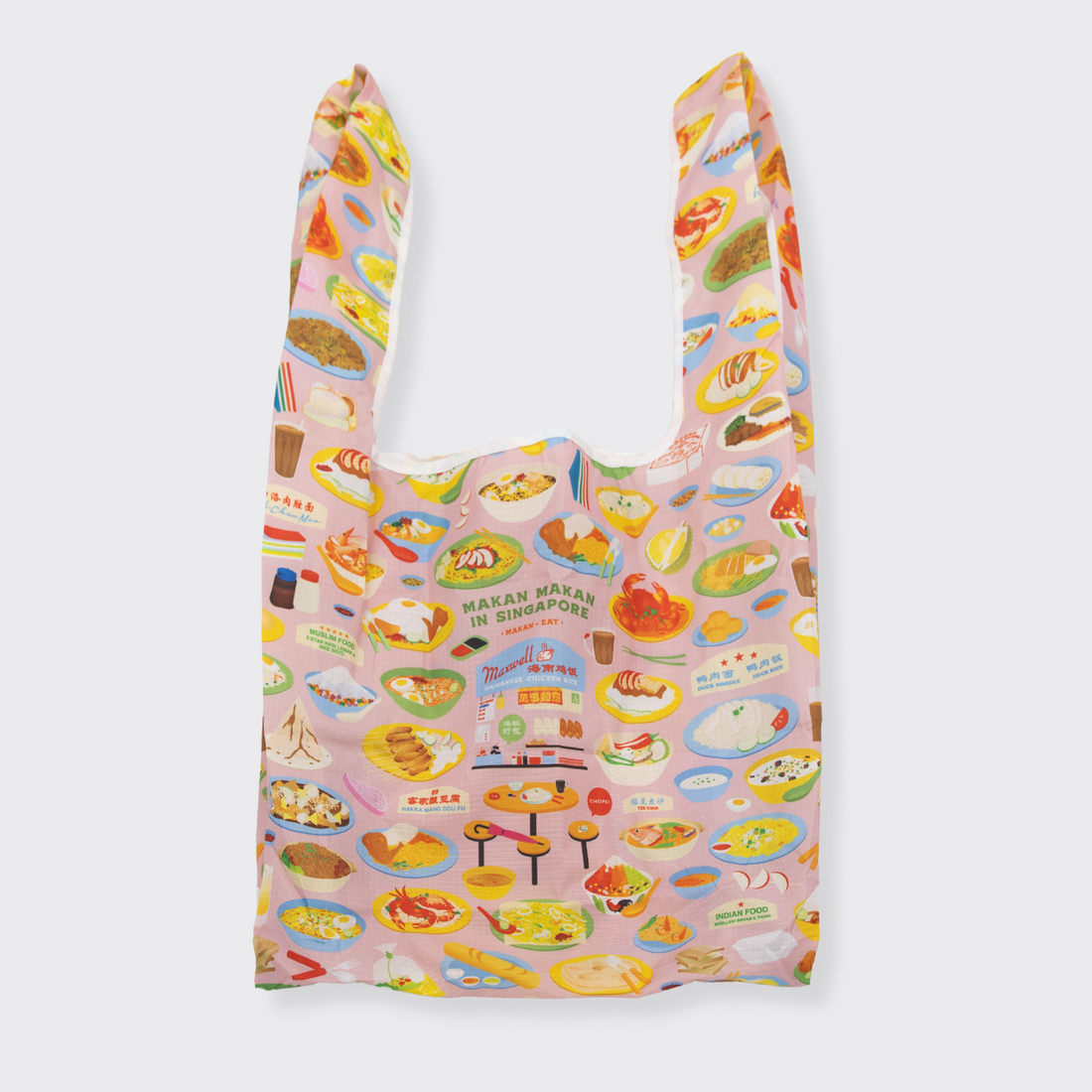 The Little Drom Store Let s Makan in Singapore Pink Shopper Bag Independent Market