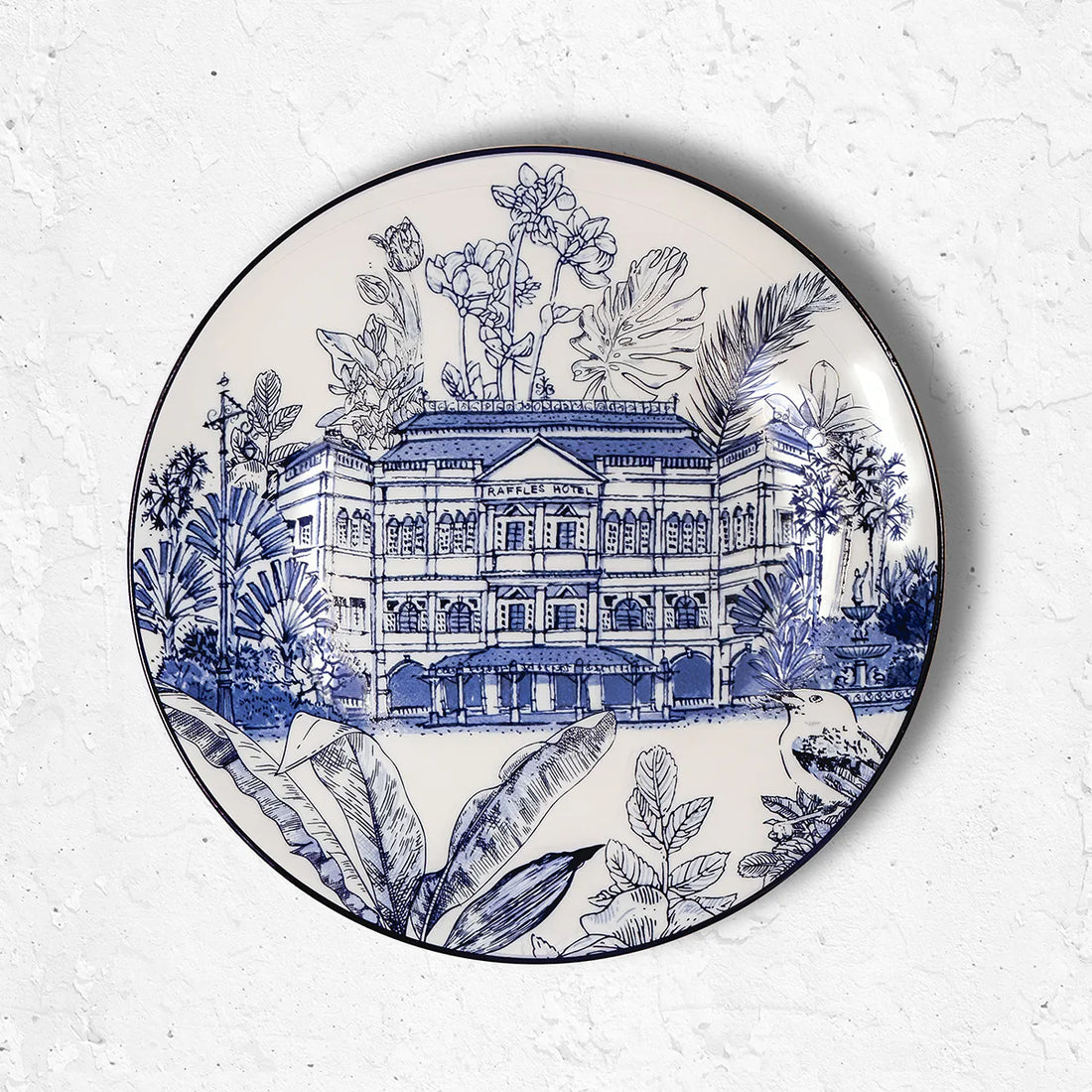 Bone China Round Plate - Raffles Hotel