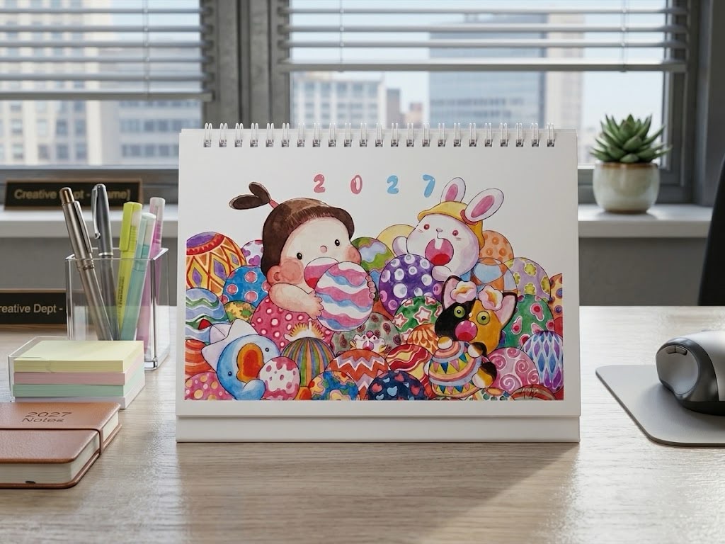 Ah Guo 2027 Desktop Calendar