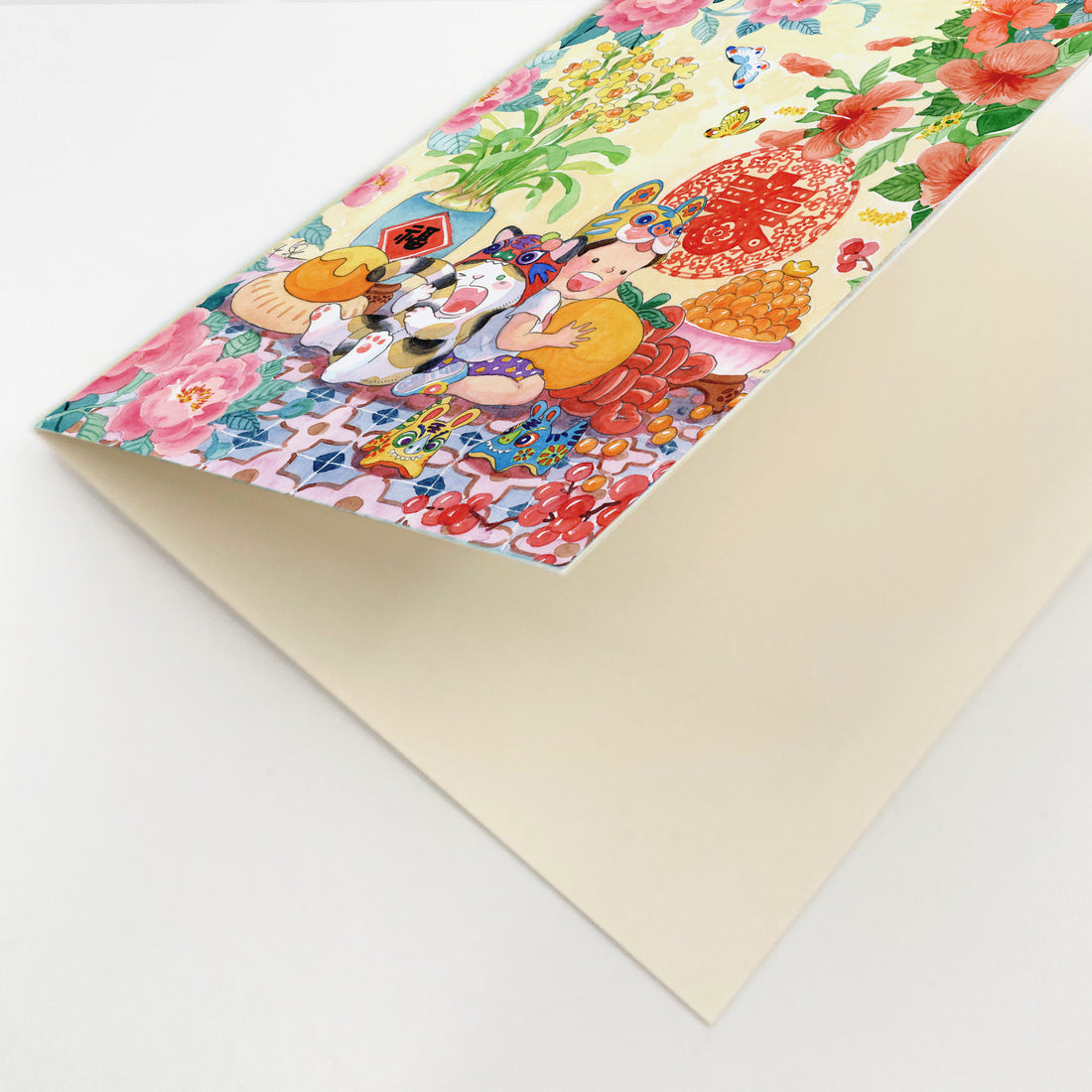Ah Guo CNY 2022 Greeting Card Little Spring Happiness (LARGE A4 SIZE)