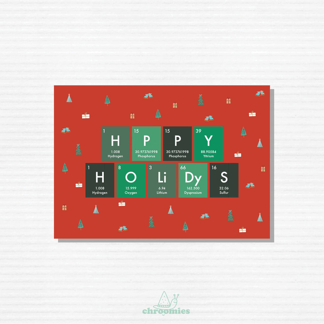 Periodic Table Happy Holidays Card