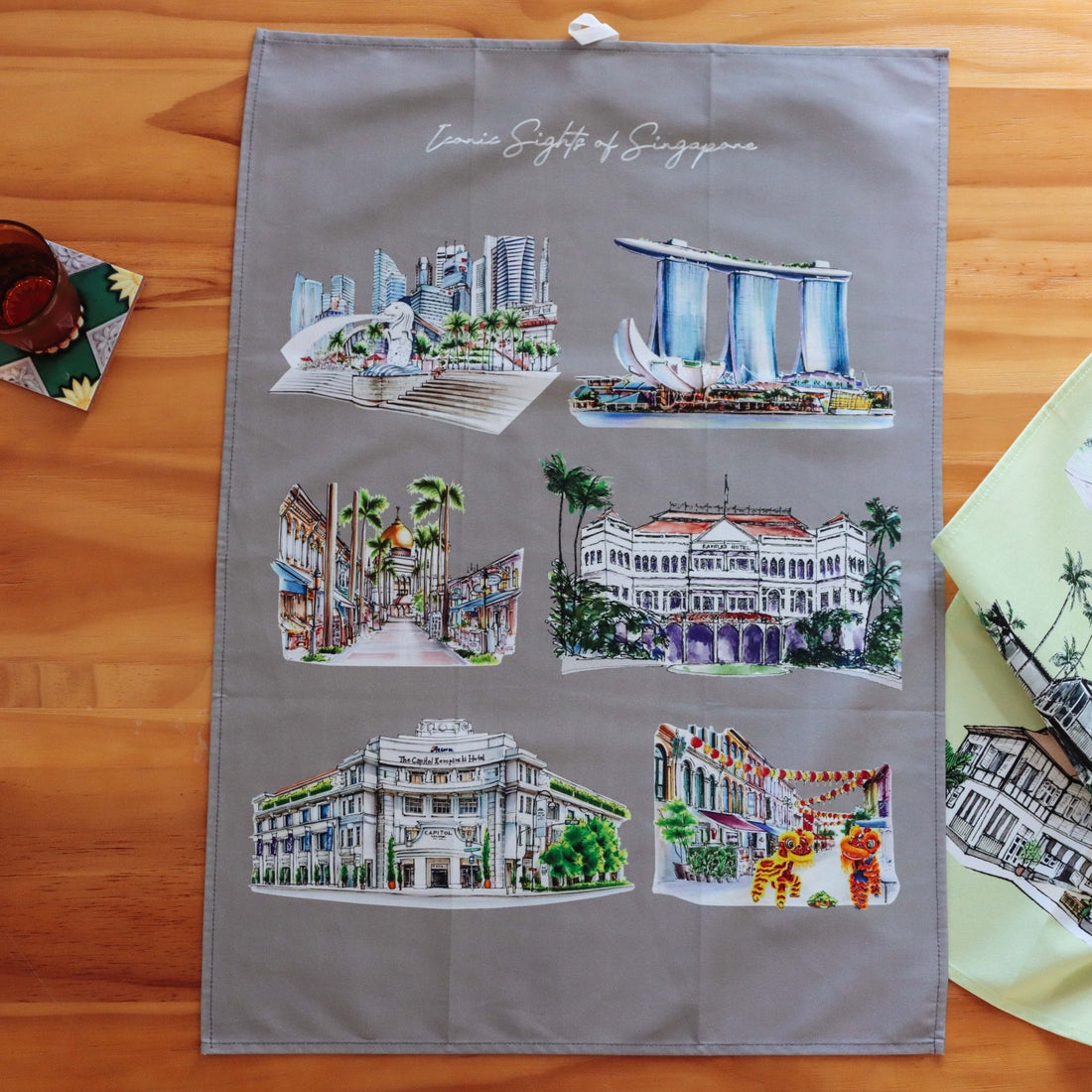Iconic Sights Organic Cotton Tea Towel