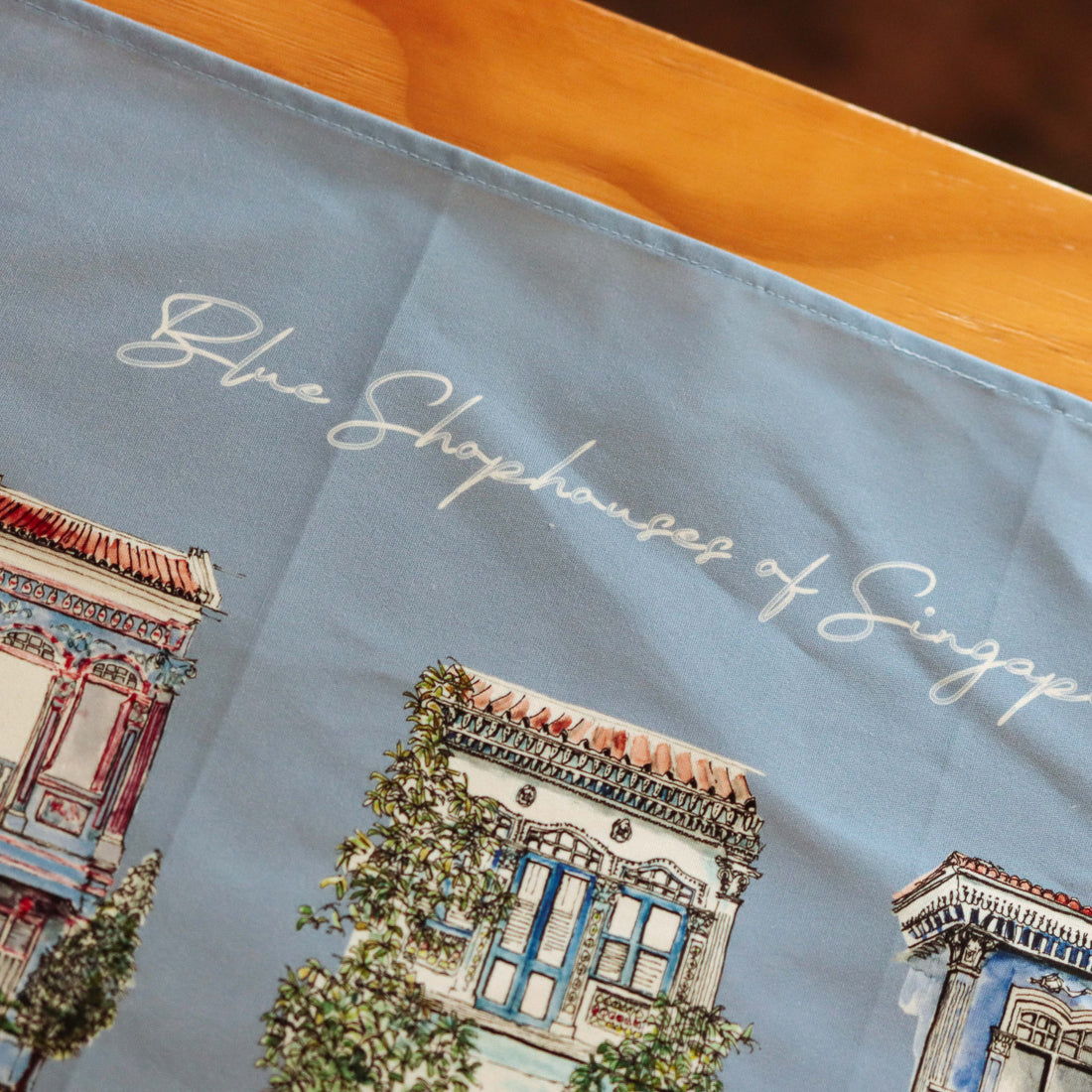 Blue Shophouses Organic Cotton Tea Towel