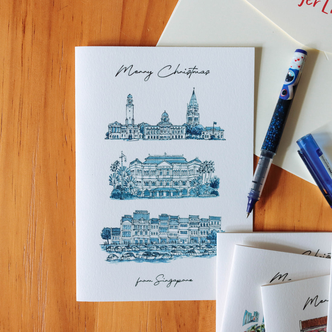 Iconic Landmarks Christmas Cards (Pack of 6)