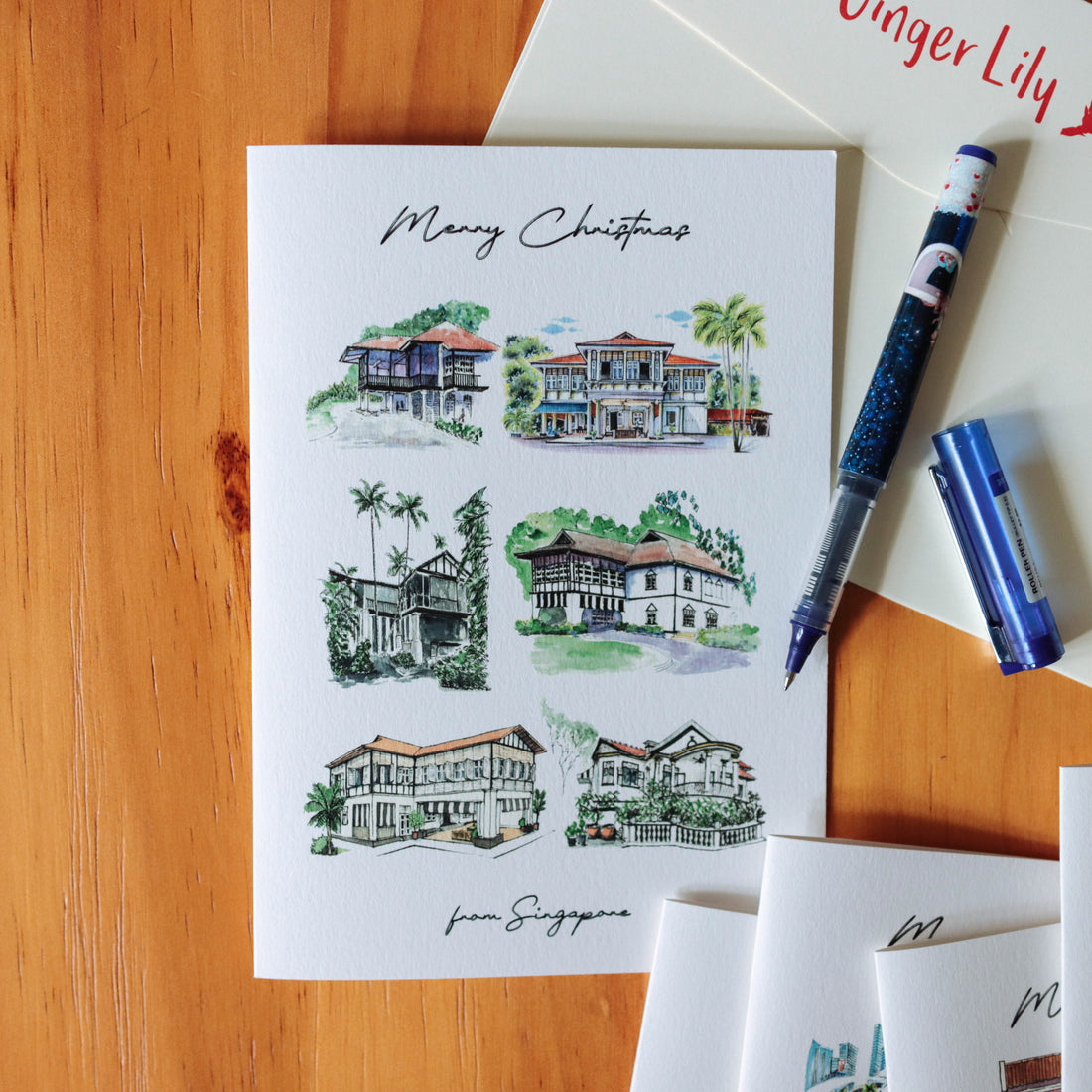 Iconic Landmarks Christmas Cards (Pack of 6)
