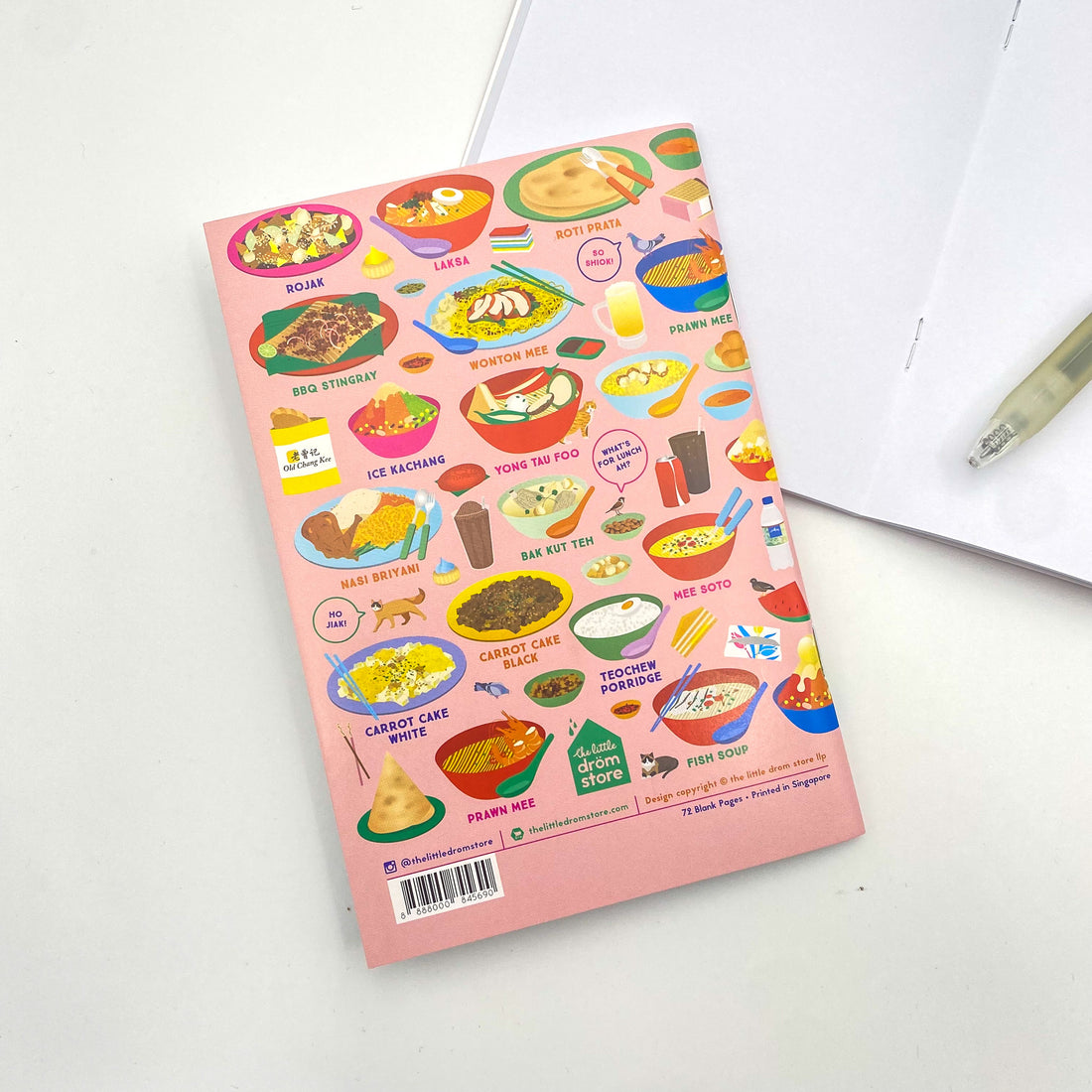 Let's Makan in Singapore Notebook - Pink