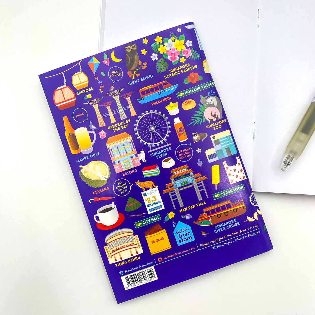 Let's Jalan in Singapore Notebook - Navy Blue