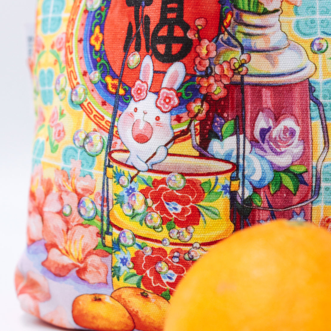Bunny-ful Year | Mandarin Orange Tote Bag CNY 2023