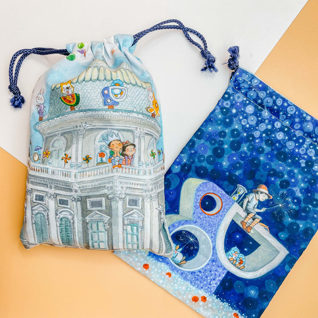 Ah Guo Reversible Drawstring Pouch