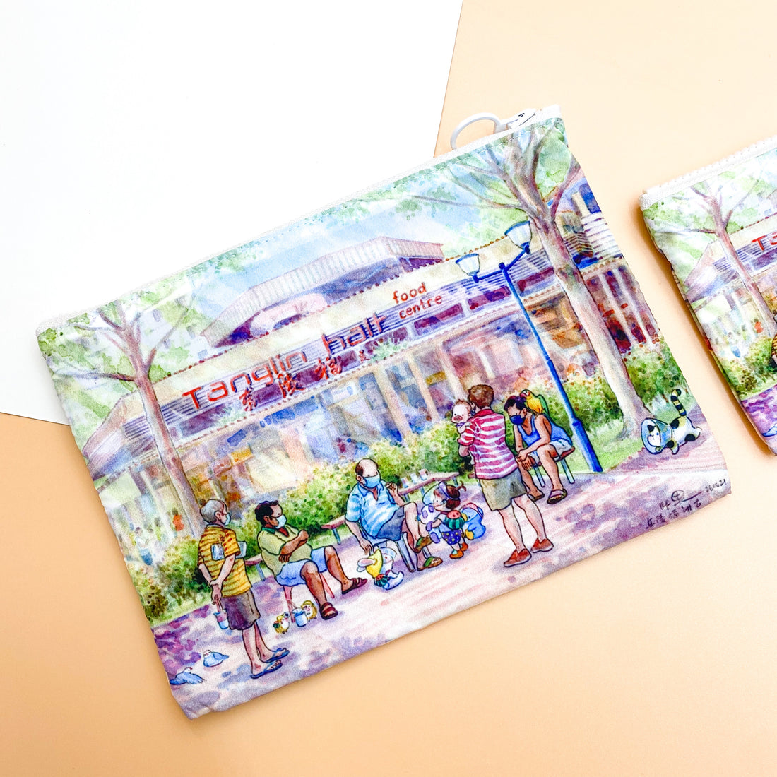 Ah Guo '12 Views of Tanglin Halt' Zipper Pouch