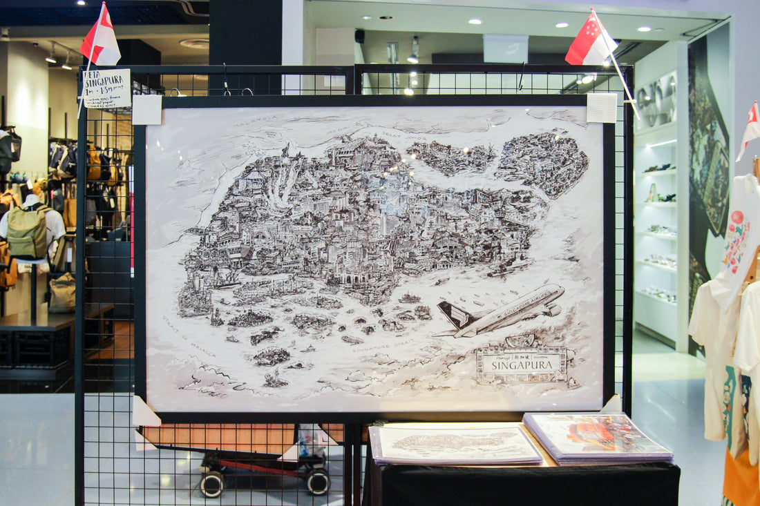 Peta Singapura Print