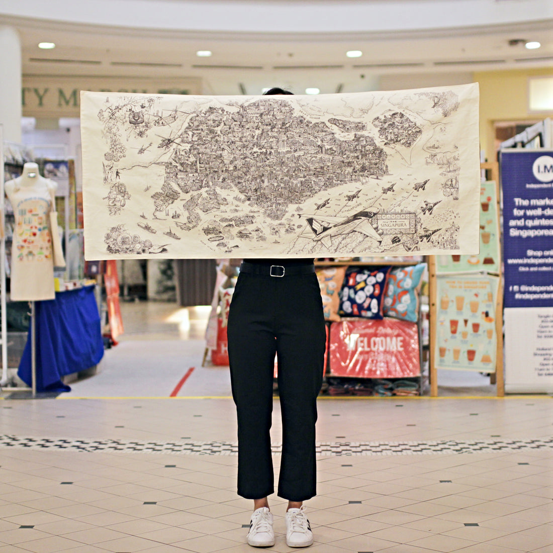 Peta Singapura Tapestry