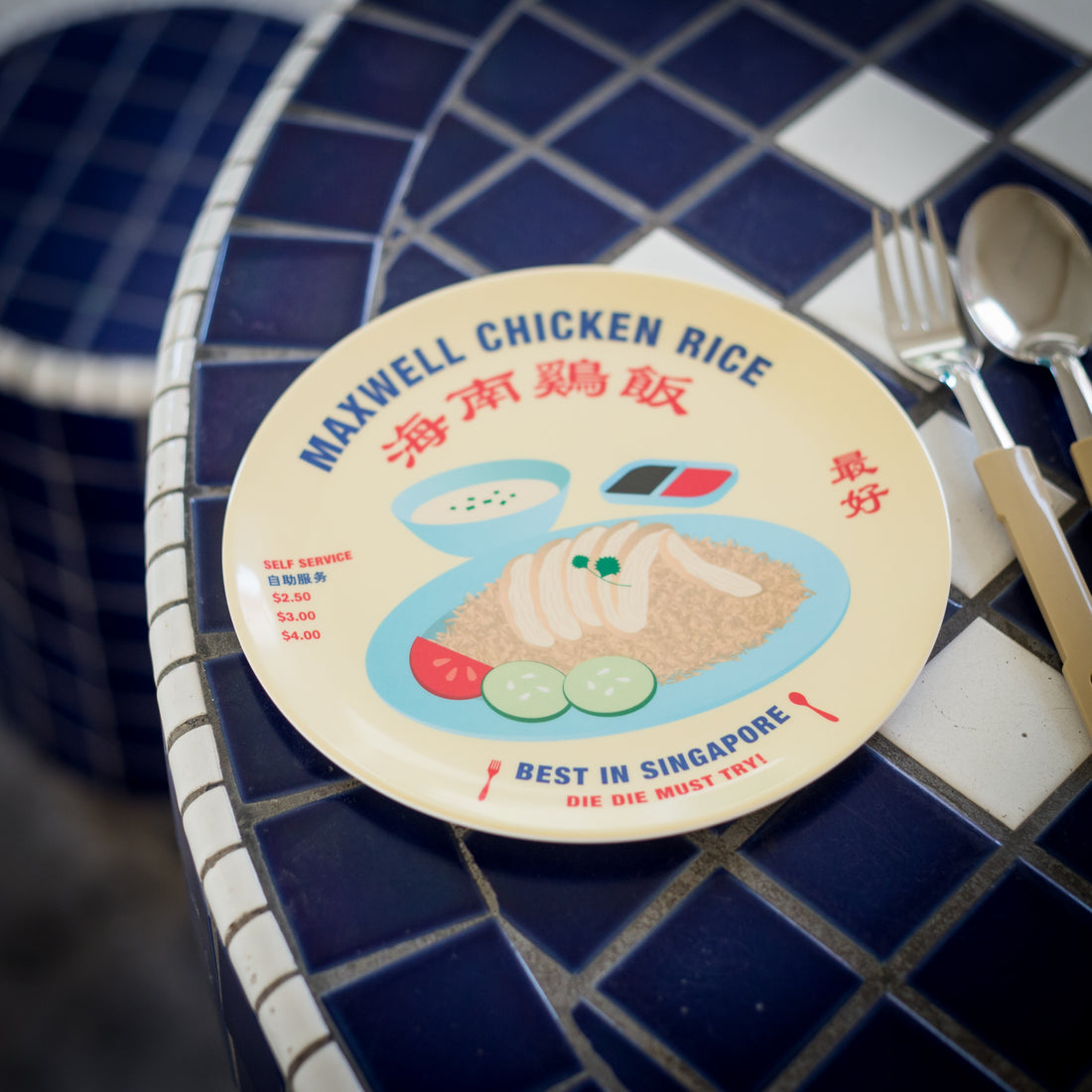 Chicken Rice Melamine Plate
