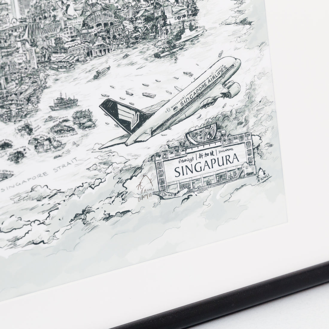 Peta Singapura Print