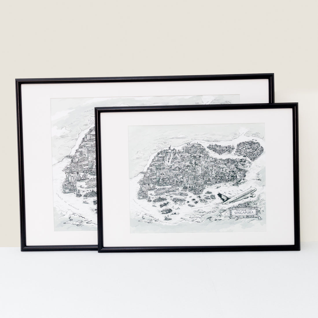 Peta Singapura Print