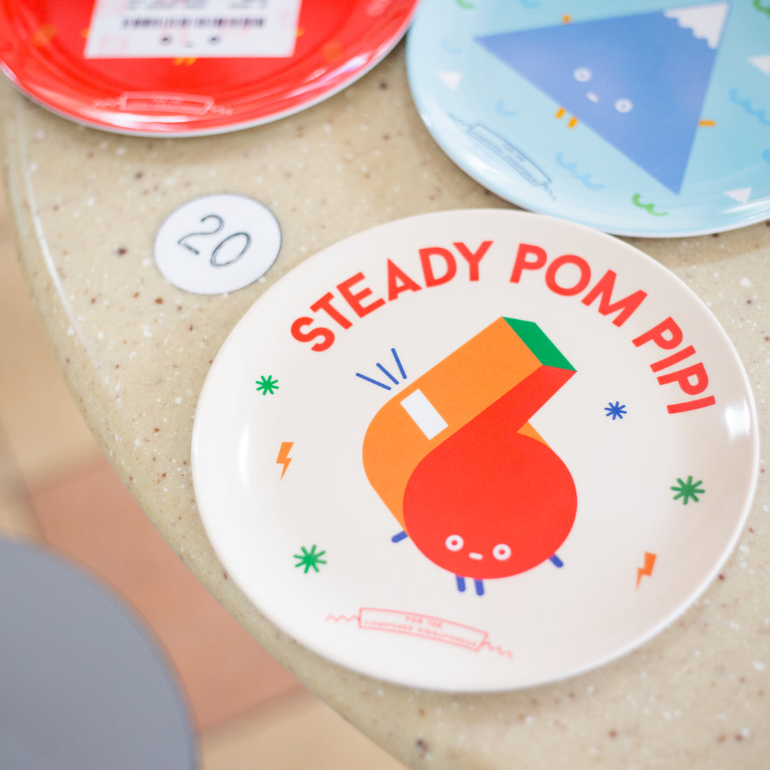 Steady Pom Pi Pi Melamine Plate