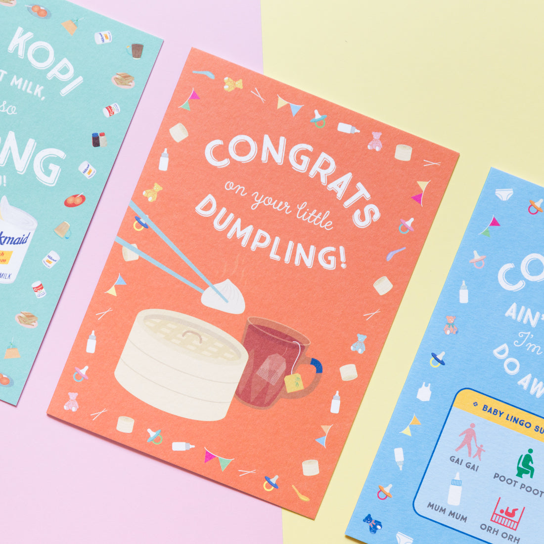 Dumpling Newborn Card