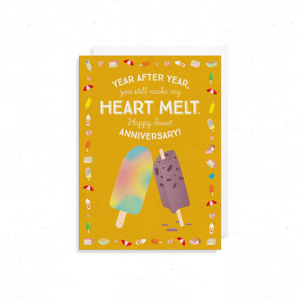 Heart Melt Anniversary Card