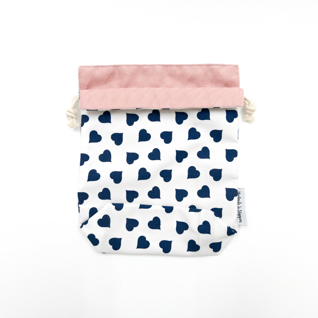 Blue Hearts x Pink Reversible Drawstring Pouch