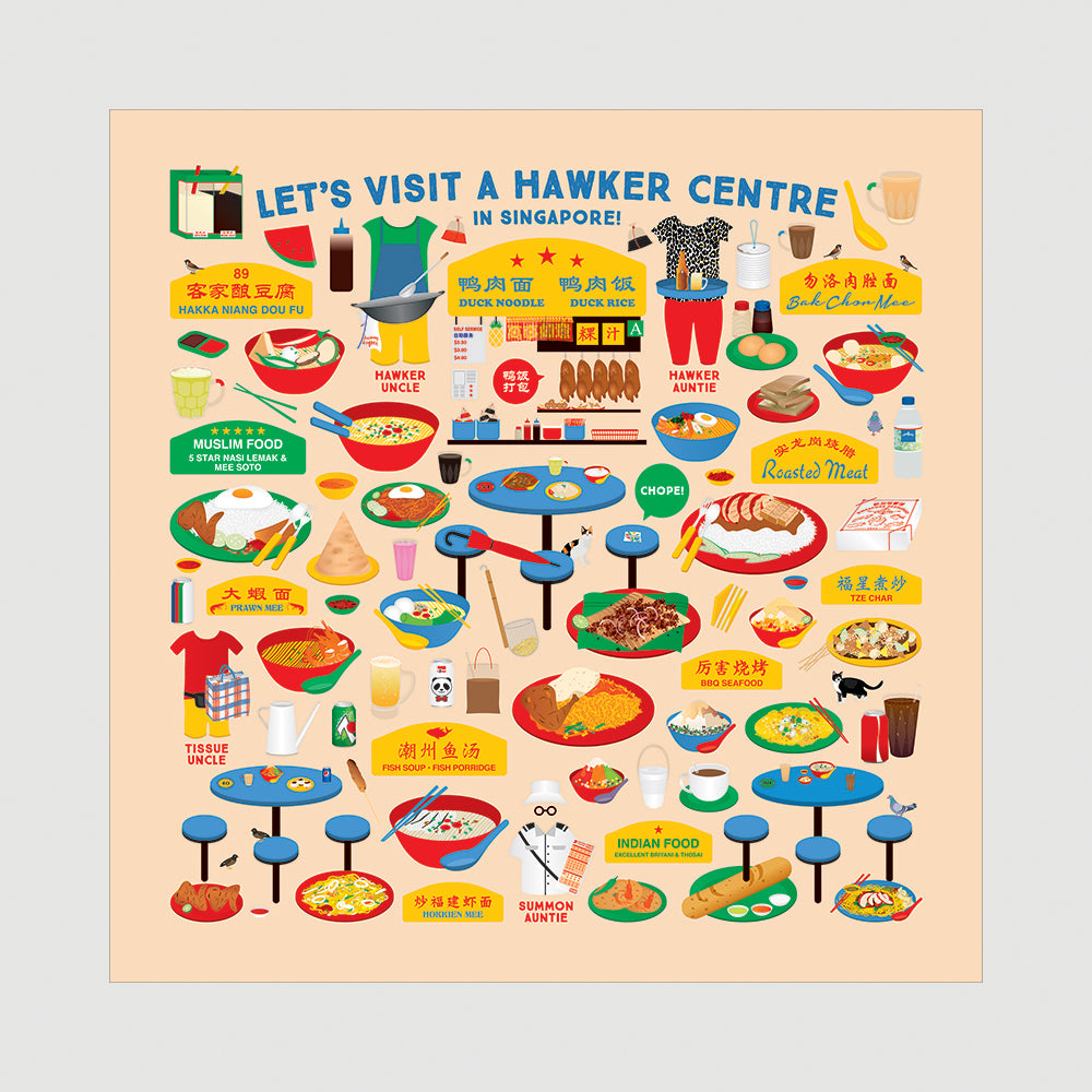 Let's Visit a Hawker Centre Beeswax Food Wrap