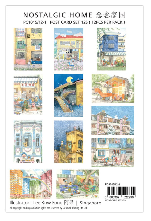 Nostalgic Home Postcard Set