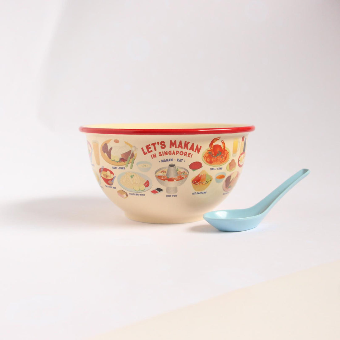 Let's Makan in Singapore Ceramic Bowl