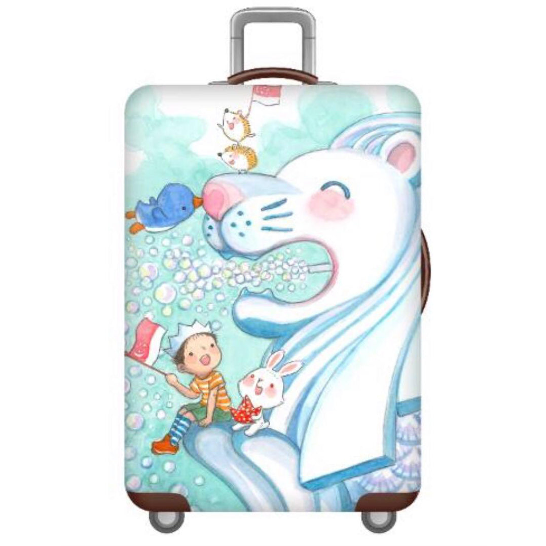 Merlion Big Love Luggage Cover